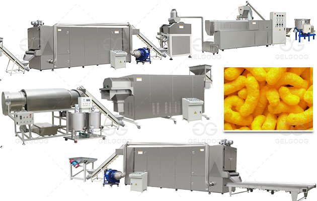 Automatic Puffed Corn Snack Making Machine for 100KG/H
