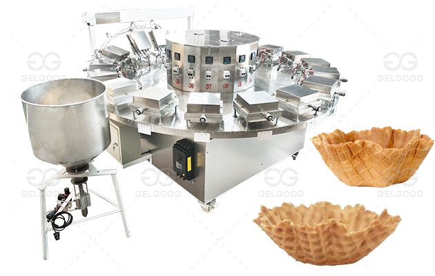 800PCS/H Crispy Waffle Bowl Making Machine for Ice Cream