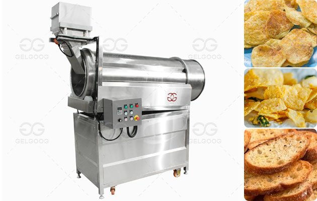 Bread Pieces Seasoning Machine|Salted Egg Chips Flavoring Machine