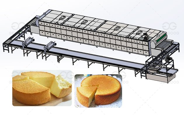 PLC Sponge Cakes Production Line|Mamon Making Machine