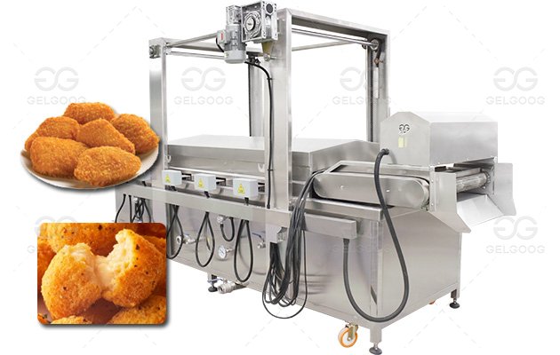 Automatic Frozen Cheese Nuggets Frying Machine SUS 304