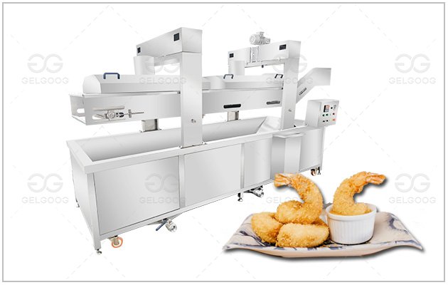 Electric Crispy Tempura Shrimp Frying Machine For Continuous