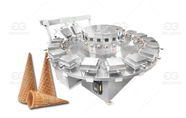 Semi Automatic Waffle Ice Cream Cone Baking Machine 19KW Power