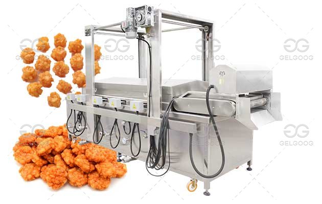 Crispy Rice Cracker Frying Machine For Fried Snack