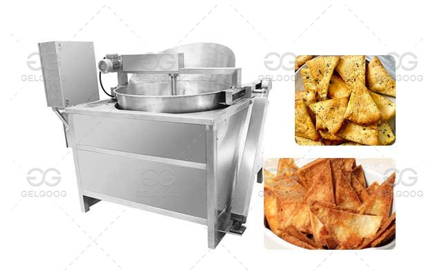 Pita Chips(Pita Crisps) Deep Frying Machine 200KG/H