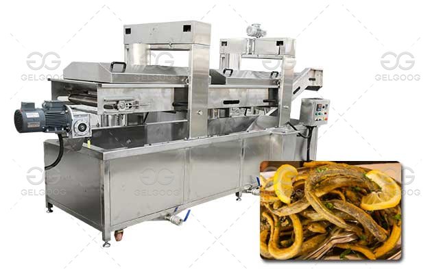 Gas Electric Eel Cod Fish Frying Machine Price 300KG/H