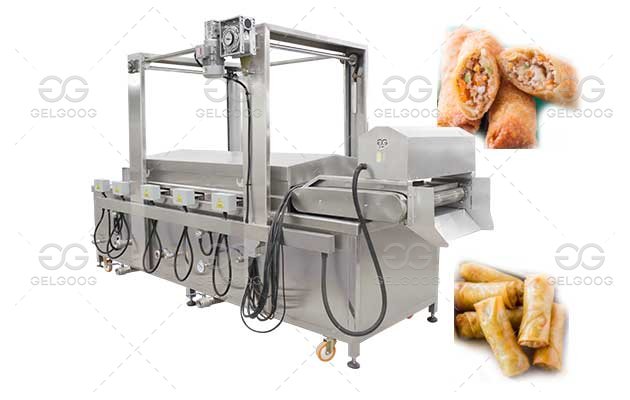 Frozen Spring Roll Frying Machine 150℃ Temperature