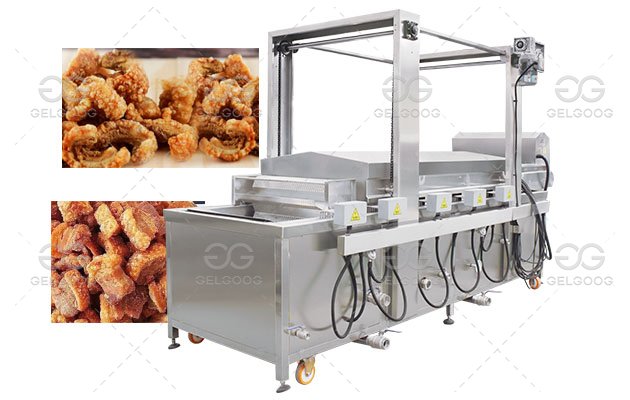 380V Pork Belly Chicharron Frying Machine for Continuous