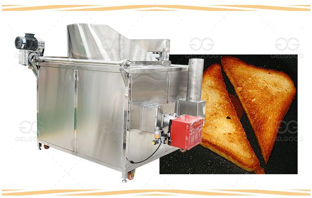 200kg/h Electric Bread Slice Frying Machine for Commercial