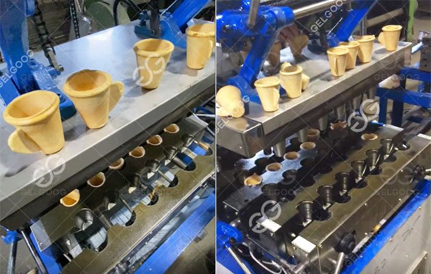 Edible Coffee Cup Making MachineWafer Tea Cup Machine For Sale