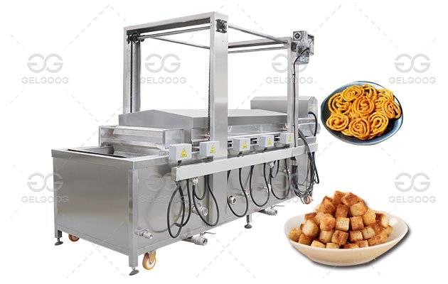 Continuous Croutons Frying Machine