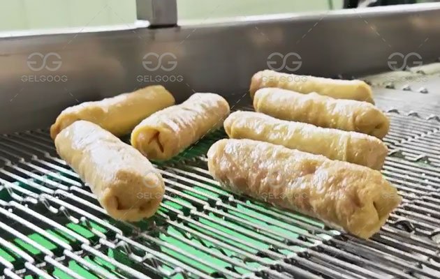 Automatic Spring Roll Production Line in Indonesia Automatic Spring Roll Production Line in Indonesia