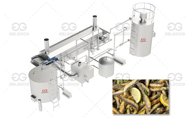 Anchovies Fryer Machine